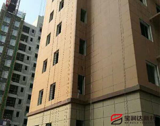 宝润达实色氟碳漆外墙一体板项目
